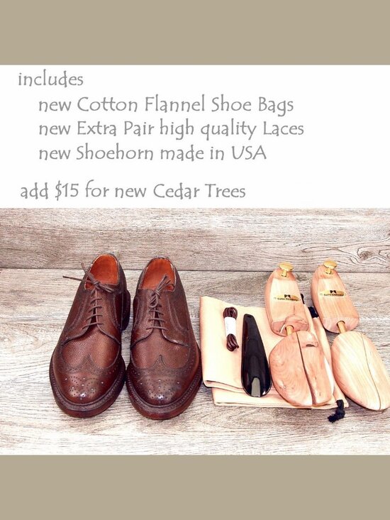 * NIB * $395 Allen Edmonds BROADSTREET Premier 7 D Brn Grain * add $15 new Trees main image 12